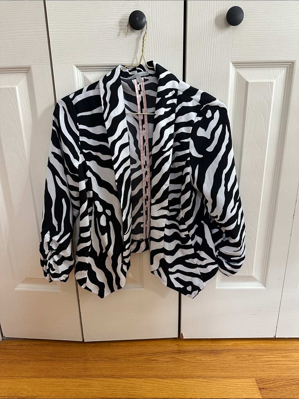 Charlotte Russe Black & White Zebra Print Blazer